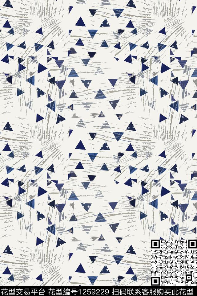三角形几何密铺几何传统印花华亿平台下载（图片编号: 1259229） - 瓦栏（Walan）