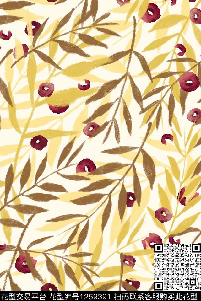 休闲花卉数码华亿平台数码印花华亿平台下载（图片编号: 1259391） - 瓦栏（Walan）