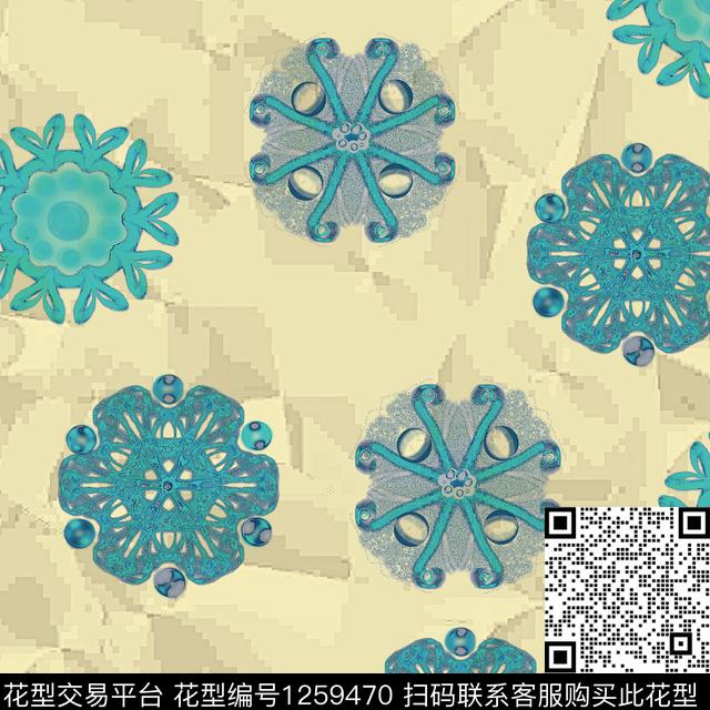 炫彩抽象创意数码印花华亿平台下载（图片编号: 1259470） - 瓦栏（Walan）