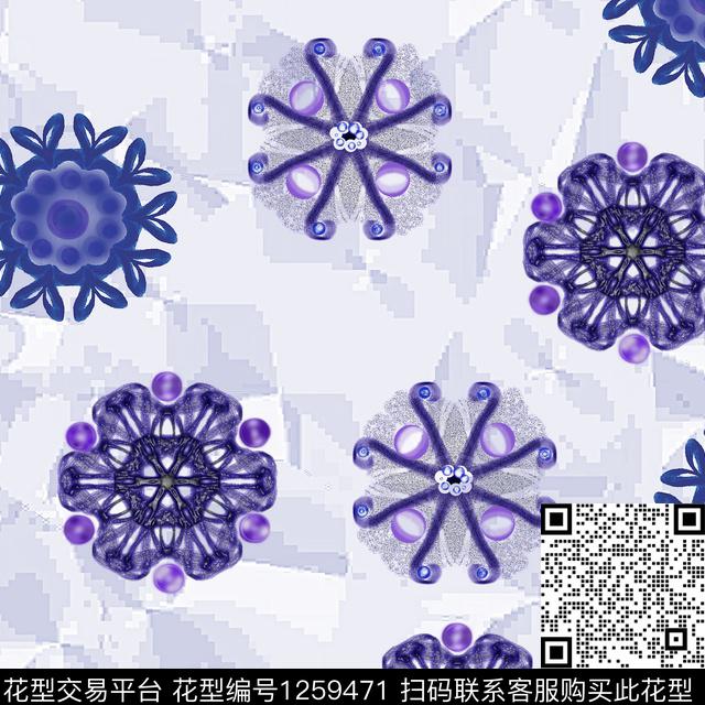 炫彩抽象创意数码印花华亿平台下载（图片编号: 1259471） - 瓦栏（Walan）