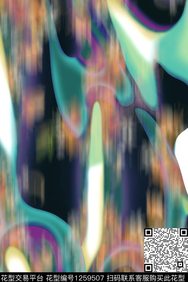 纹理抽象大牌风数码印花华亿平台下载（图片编号: 1259507） - 瓦栏（Walan）