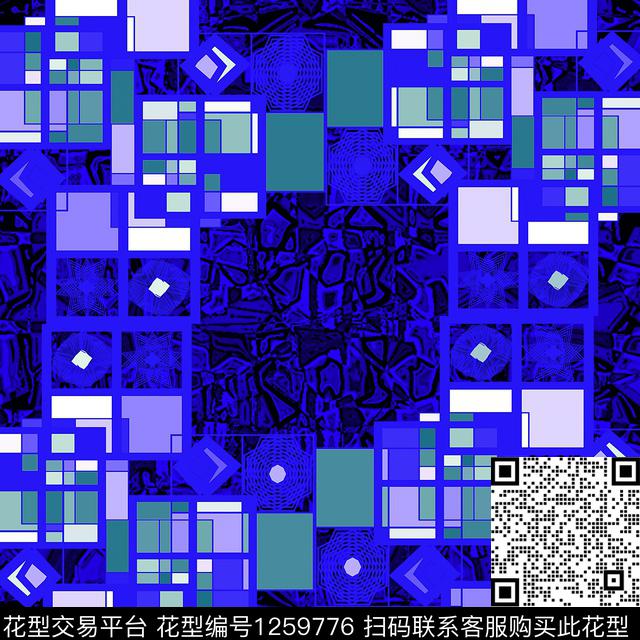 炫彩抽象创意数码印花华亿平台下载（图片编号: 1259776） - 瓦栏（Walan）