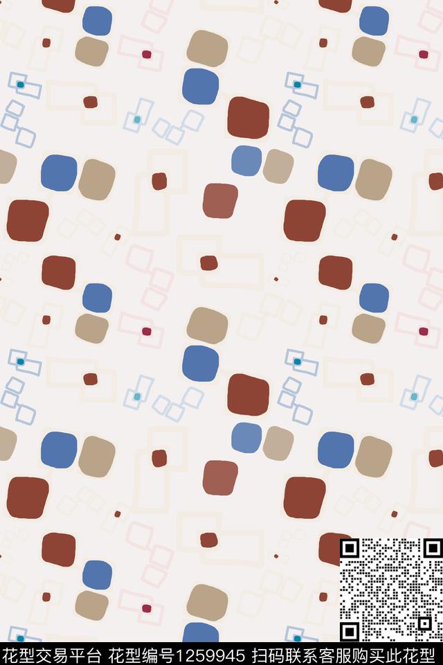 格子混搭几何手绘线条笔触传统印花华亿平台下载（图片编号: 1259945） - 瓦栏（Walan）