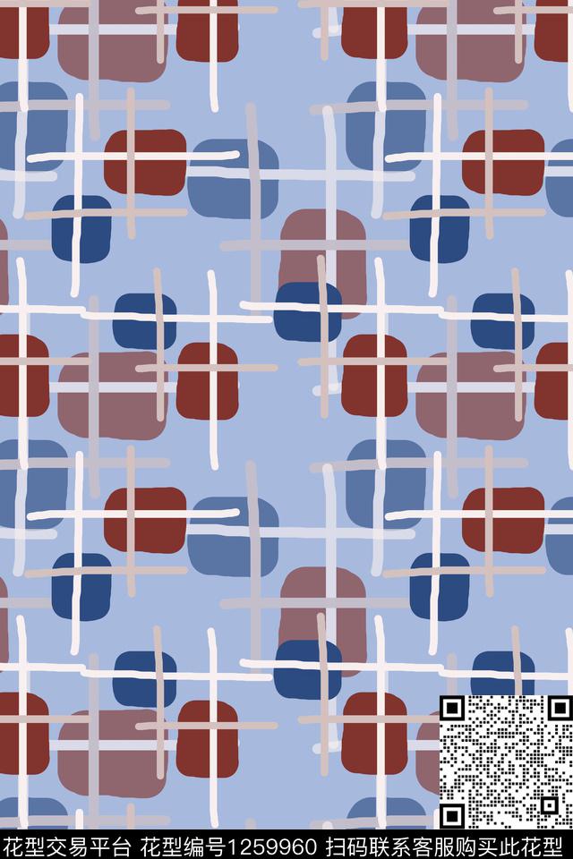 几何圆圈与波点手绘线条笔触传统印花华亿平台下载（图片编号: 1259960） - 瓦栏（Walan）