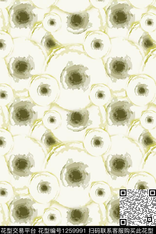 圆圈与波点抽象数字抽象数码印花华亿平台下载（图片编号: 1259991） - 瓦栏（Walan）