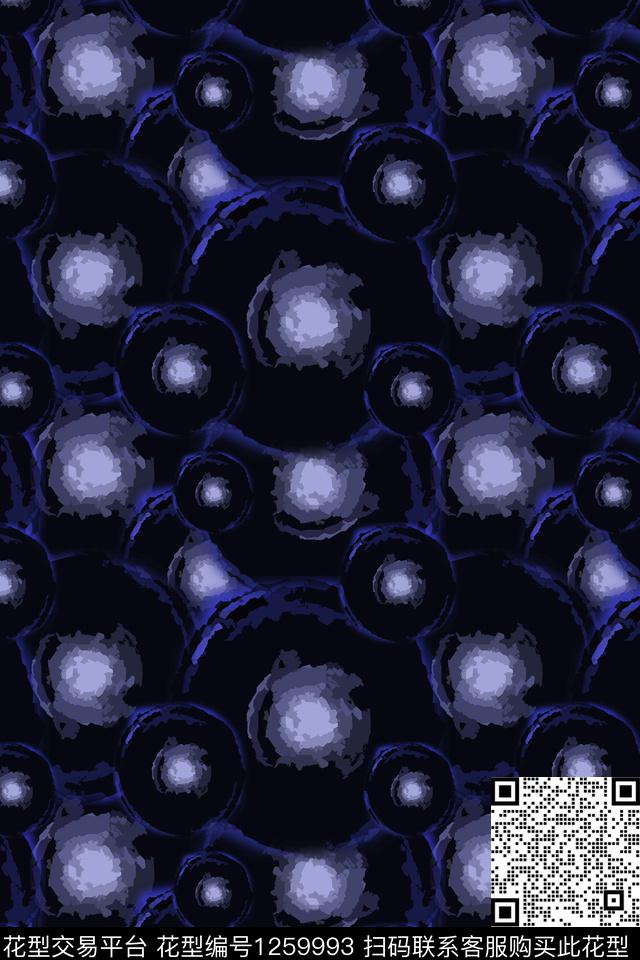 圆圈与波点抽象数字抽象数码印花华亿平台下载（图片编号: 1259993） - 瓦栏（Walan）