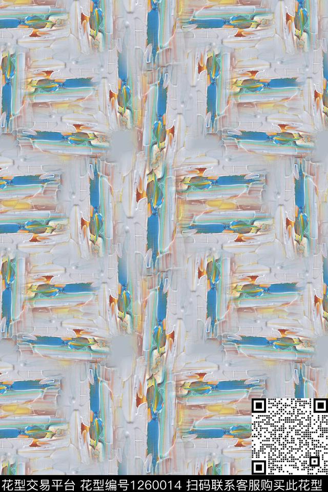 数字抽象抽象男装休闲花卉数码印花华亿平台下载（图片编号: 1260014） - 瓦栏（Walan）