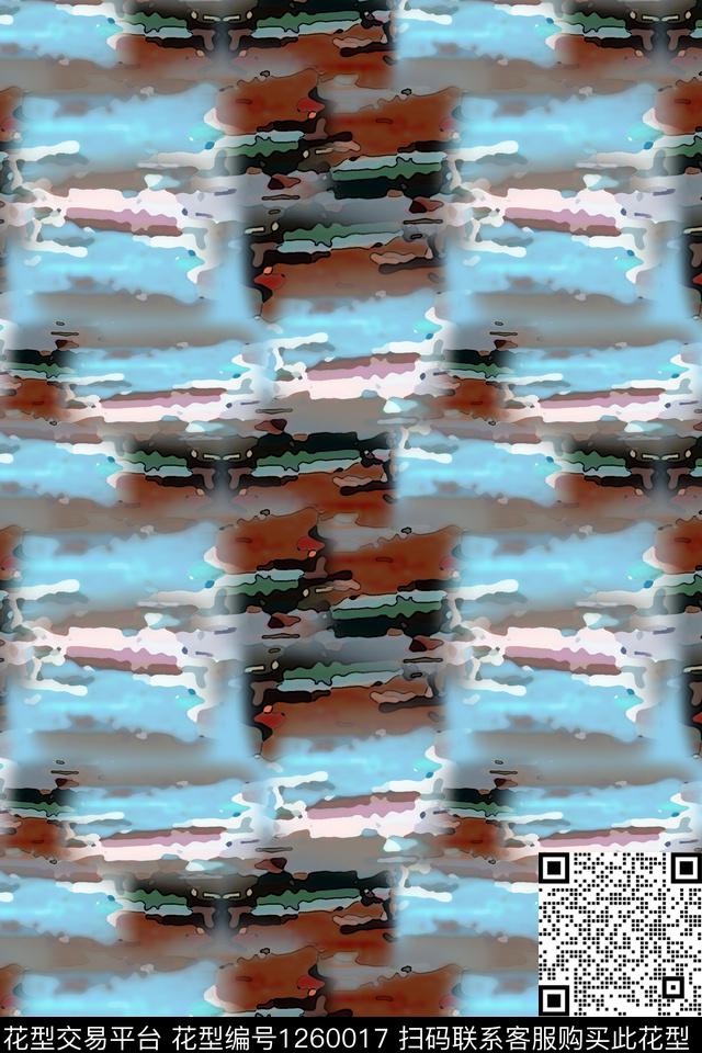 数字抽象抽象迷彩图案数码印花华亿平台下载（图片编号: 1260017） - 瓦栏（Walan）