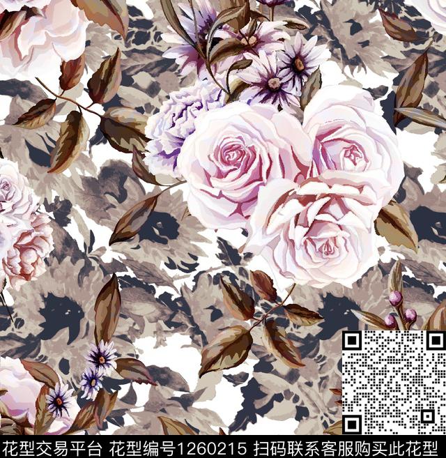女装花卉数码华亿平台数码印花华亿平台下载（图片编号: 1260215） - 瓦栏（Walan）