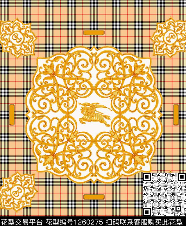 大牌风男装丝巾定位花传统印花华亿平台下载（图片编号: 1260275） - 瓦栏（Walan）