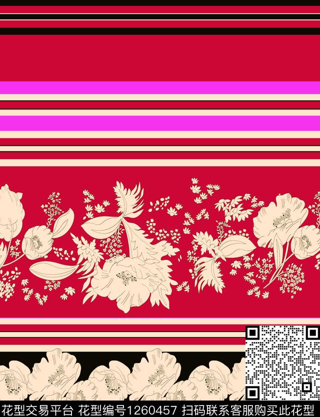 大牌风欧洲定位花传统印花华亿平台下载（图片编号: 1260457） - 瓦栏（Walan）