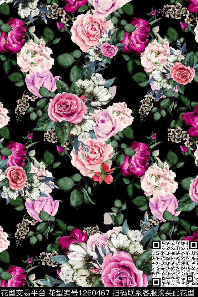 花卉数码华亿平台大牌风数码印花华亿平台下载（图片编号: 1260467） - 瓦栏（Walan）