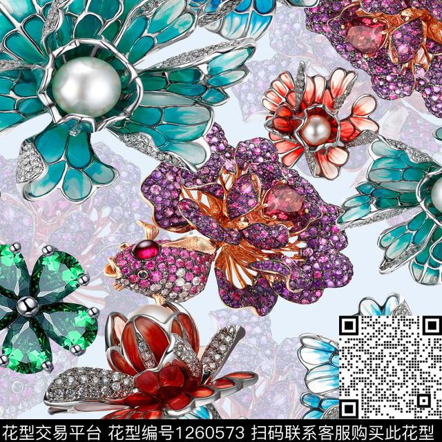 珠宝宝石数码华亿平台大牌风数码印花华亿平台下载（图片编号: 1260573） - 瓦栏（Walan）