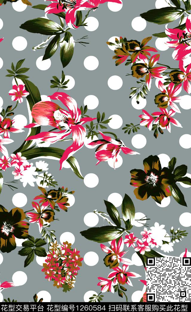 绿植树叶男装花卉传统印花华亿平台下载（图片编号: 1260584） - 瓦栏（Walan）