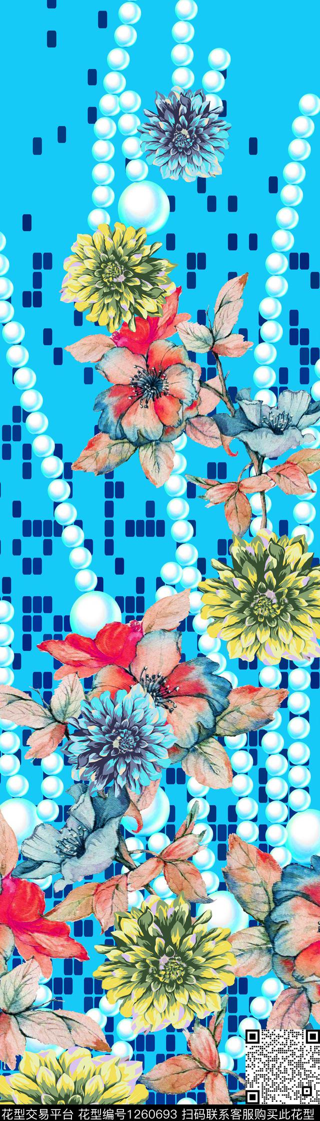 花卉数码华亿平台定位花数码印花华亿平台下载（图片编号: 1260693） - 瓦栏（Walan）