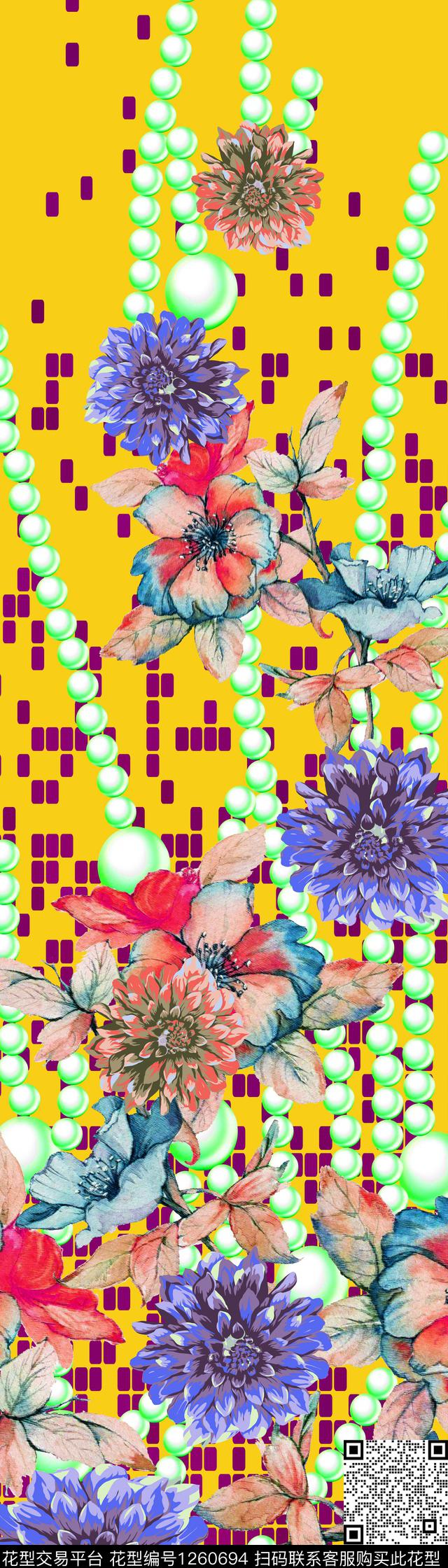 花卉数码华亿平台定位花数码印花华亿平台下载（图片编号: 1260694） - 瓦栏（Walan）