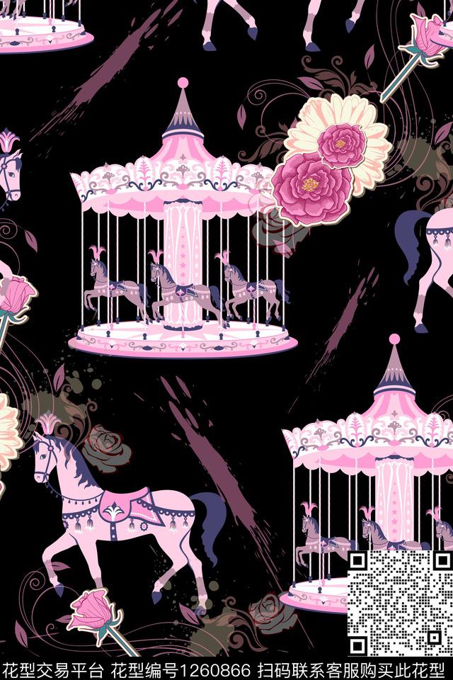 人物动物卡通数码印花华亿平台下载（图片编号: 1260866） - 瓦栏（Walan）