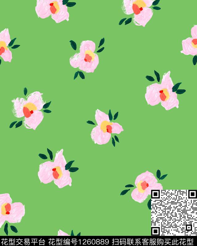 花卉数码华亿平台小碎花数码印花华亿平台下载（图片编号: 1260889） - 瓦栏（Walan）