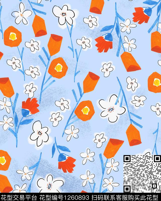 花卉数码华亿平台小碎花数码印花华亿平台下载（图片编号: 1260893） - 瓦栏（Walan）