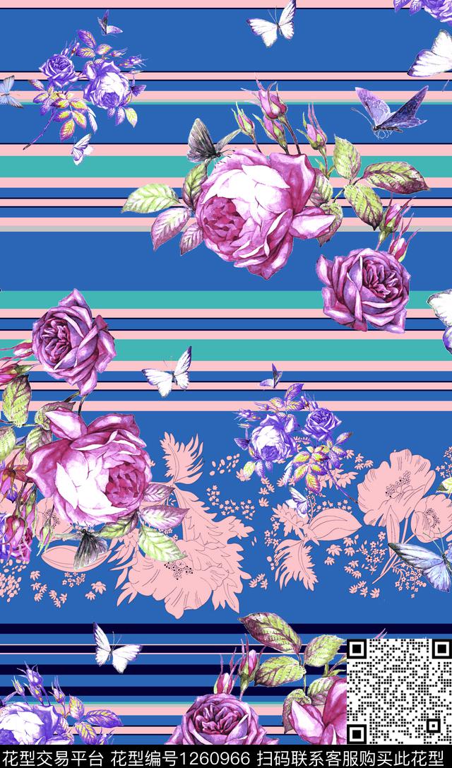 欧洲花卉数码华亿平台数码印花华亿平台下载（图片编号: 1260966） - 瓦栏（Walan）