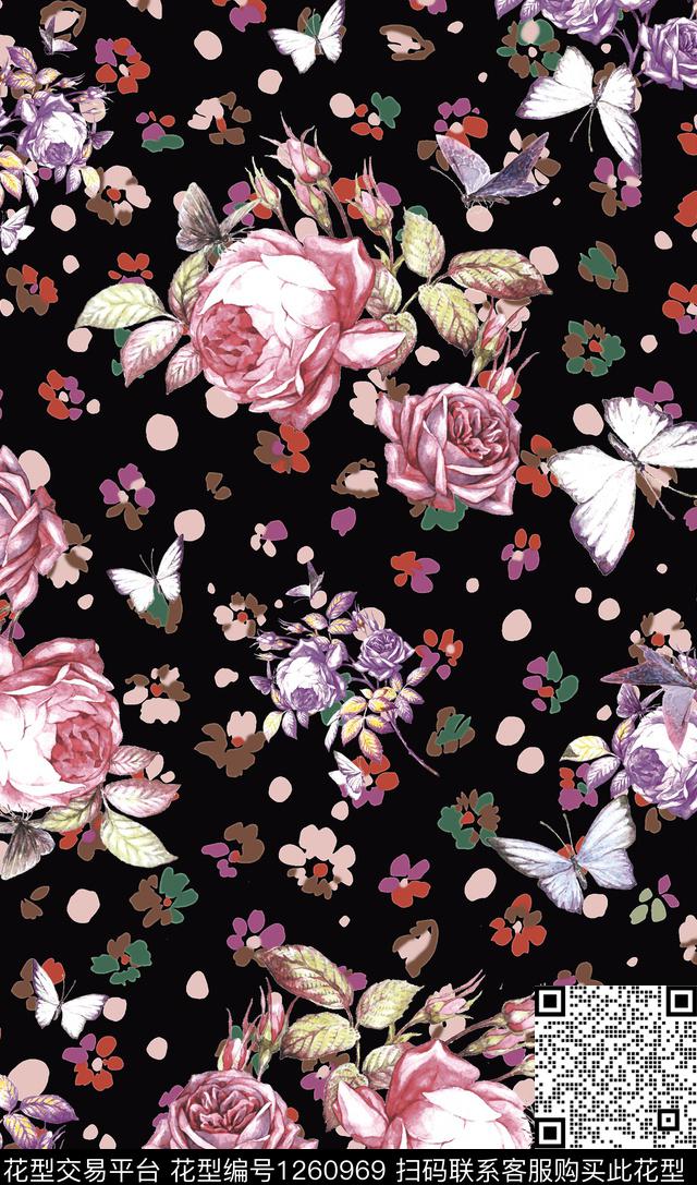 欧洲花卉数码华亿平台数码印花华亿平台下载（图片编号: 1260969） - 瓦栏（Walan）