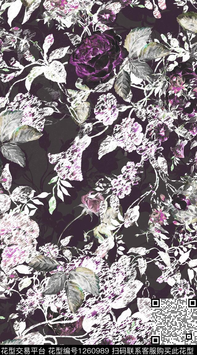 欧洲花卉数码华亿平台数码印花华亿平台下载（图片编号: 1260989） - 瓦栏（Walan）