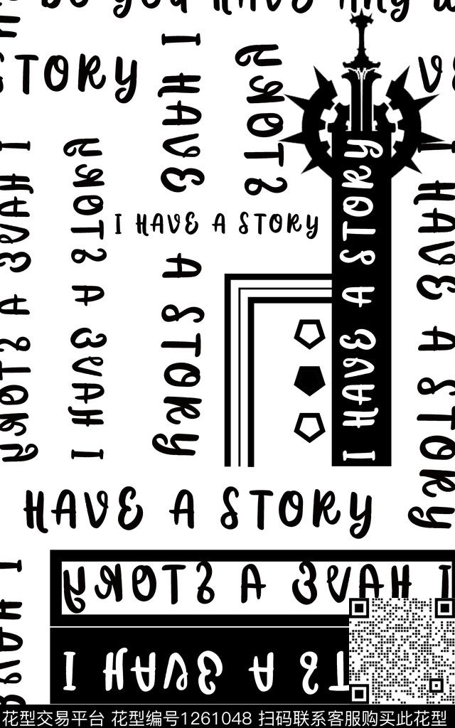 黑白华亿平台男装几何传统印花华亿平台下载（图片编号: 1261048） - 瓦栏（Walan）