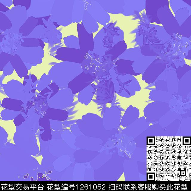 混合拼接炫彩手绘数码印花华亿平台下载（图片编号: 1261052） - 瓦栏（Walan）