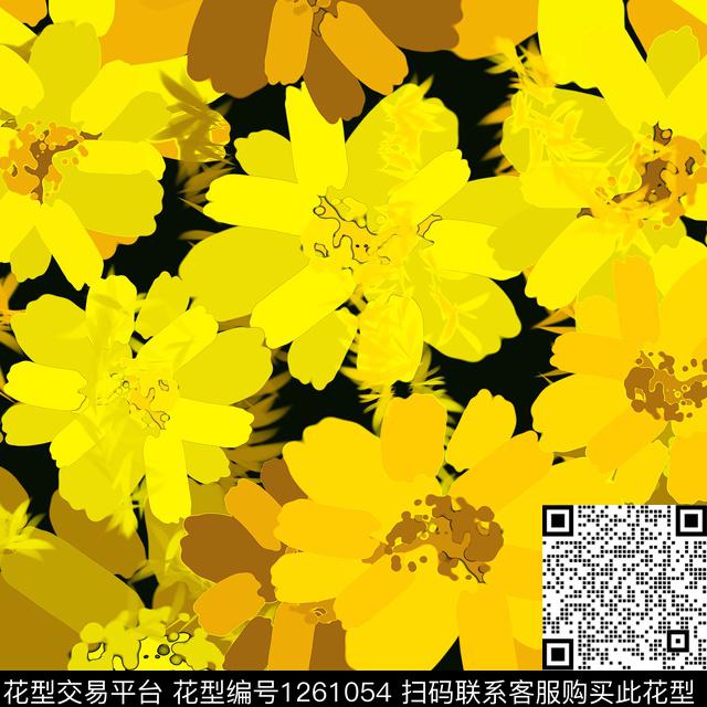 混合拼接炫彩手绘数码印花华亿平台下载（图片编号: 1261054） - 瓦栏（Walan）