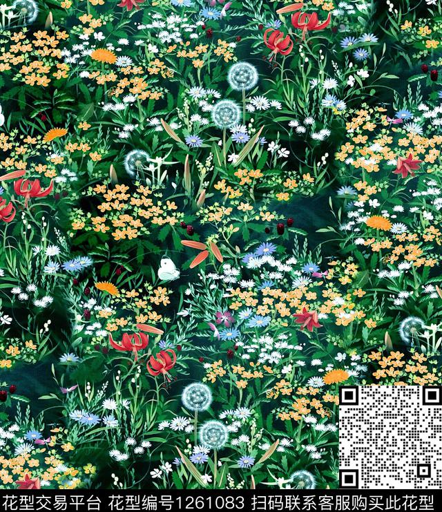 大牌风小碎花新品数码印花华亿平台下载（图片编号: 1261083） - 瓦栏（Walan）