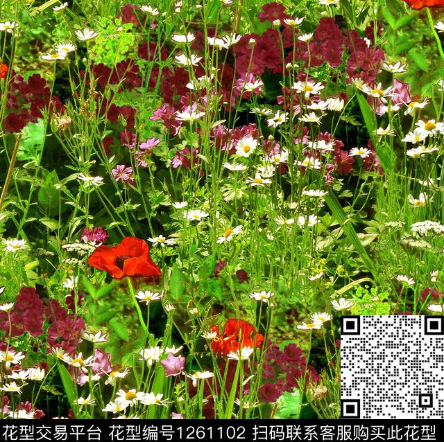 植物小碎花flowers数码印花华亿平台下载（图片编号: 1261102） - 瓦栏（Walan）