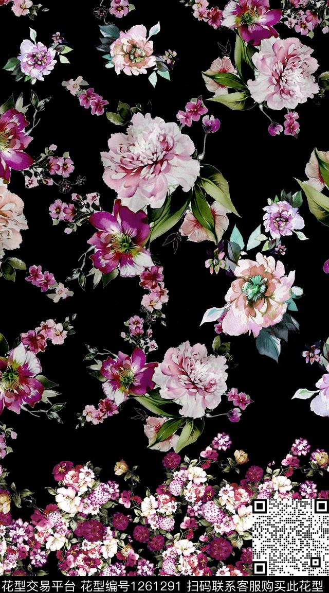 花卉欧洲数码华亿平台数码印花华亿平台下载（图片编号: 1261291） - 瓦栏（Walan）