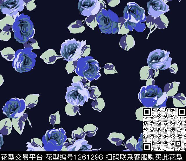 花卉欧洲大牌风传统印花华亿平台下载（图片编号: 1261298） - 瓦栏（Walan）