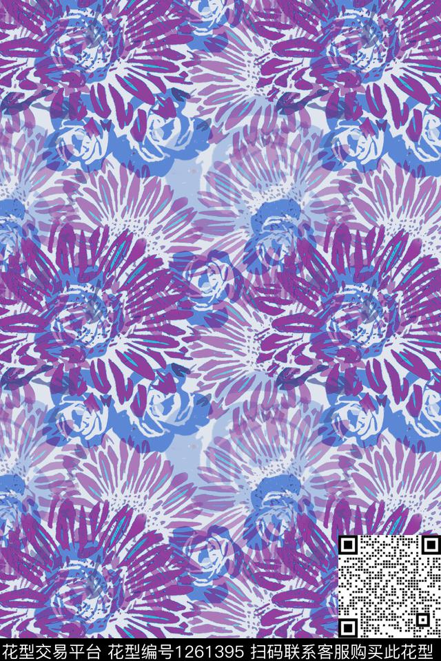 天堂花园植物碎碎花数码印花华亿平台下载（图片编号: 1261395） - 瓦栏（Walan）