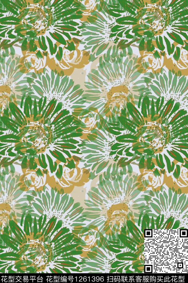 天堂花园植物碎碎花数码印花华亿平台下载（图片编号: 1261396） - 瓦栏（Walan）