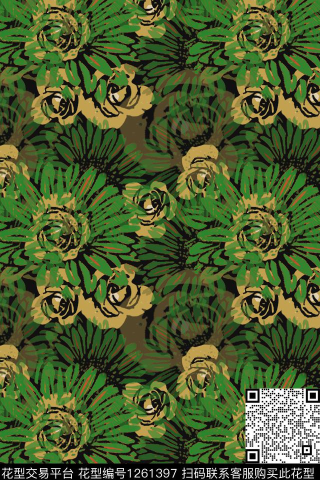 天堂花园植物碎碎花数码印花华亿平台下载（图片编号: 1261397） - 瓦栏（Walan）