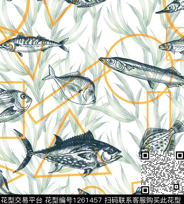 女装数码华亿平台热带鱼数码印花华亿平台下载（图片编号: 1261457） - 瓦栏（Walan）
