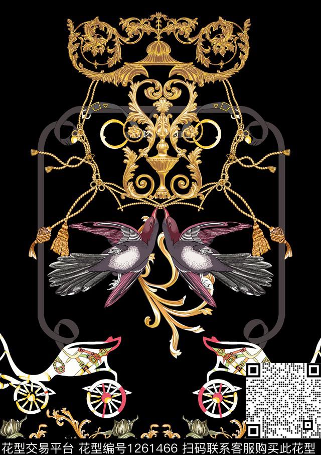 动物复古抽象花卉数码印花华亿平台下载（图片编号: 1261466） - 瓦栏（Walan）