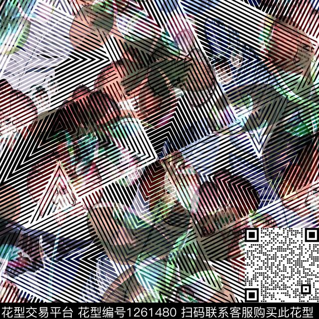 数码华亿平台几何数码印花华亿平台下载（图片编号: 1261480） - 瓦栏（Walan）