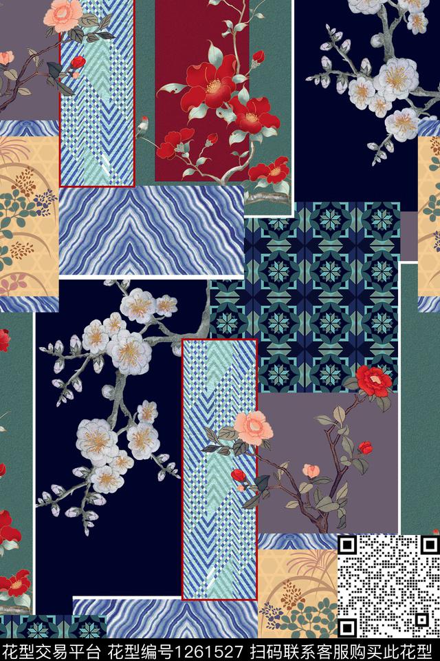 民族风大牌风中国风数码印花华亿平台下载（图片编号: 1261527） - 瓦栏（Walan）