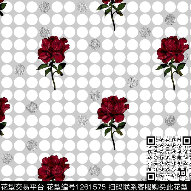 数码华亿平台花卉波点数码印花华亿平台下载（图片编号: 1261575） - 瓦栏（Walan）