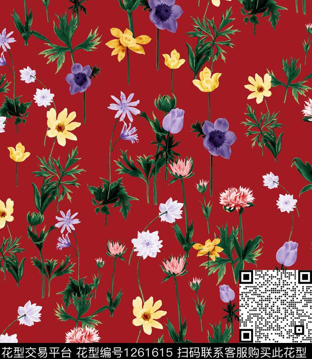 小碎花大牌风扑克数码印花华亿平台下载（图片编号: 1261615） - 瓦栏（Walan）