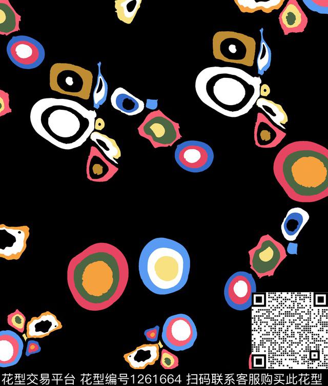 几何大牌风圆形传统印花华亿平台下载（图片编号: 1261664） - 瓦栏（Walan）