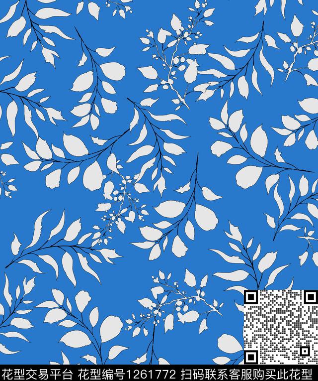 小碎花绿植树叶leaf传统印花华亿平台下载（图片编号: 1261772） - 瓦栏（Walan）