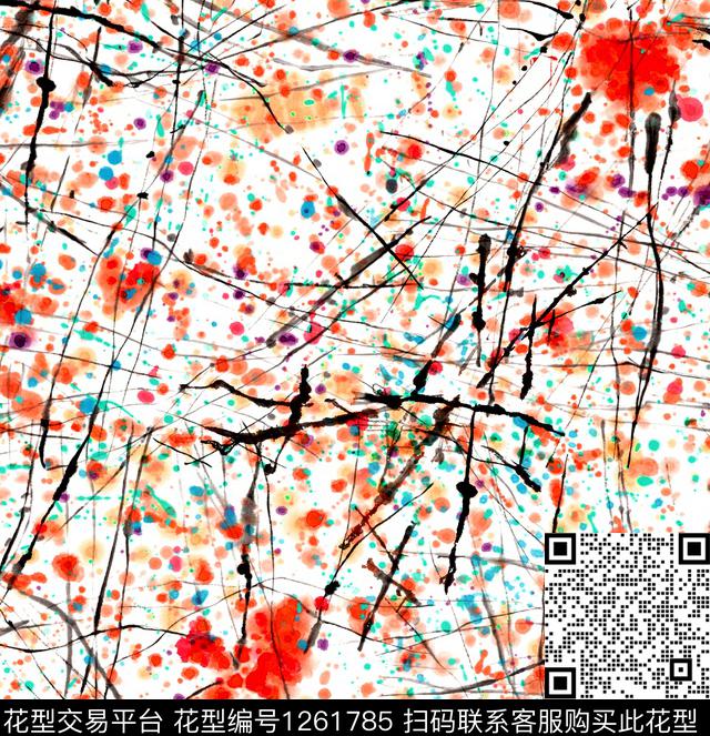 扎染华亿平台小碎花abstract数码印花华亿平台下载（图片编号: 1261785） - 瓦栏（Walan）