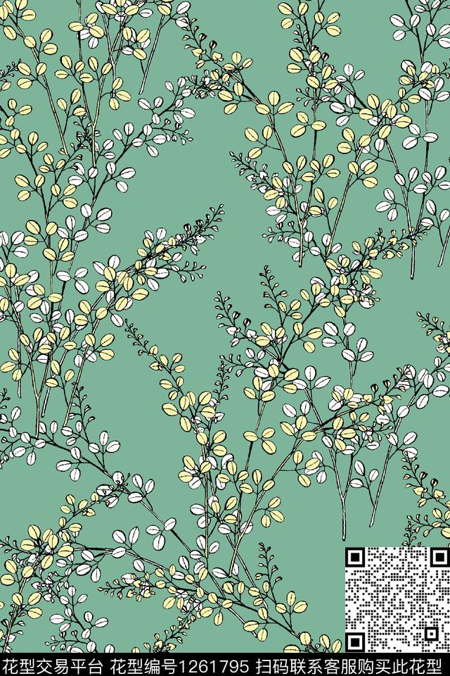 花卉数码华亿平台小碎花传统印花华亿平台下载（图片编号: 1261795） - 瓦栏（Walan）