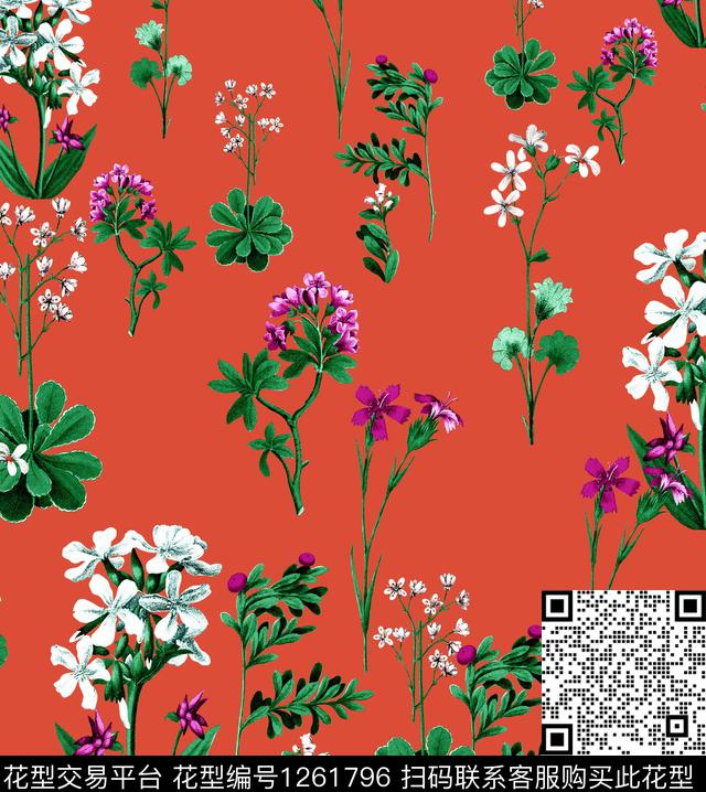 扎染华亿平台小碎花abstract数码印花华亿平台下载（图片编号: 1261796） - 瓦栏（Walan）