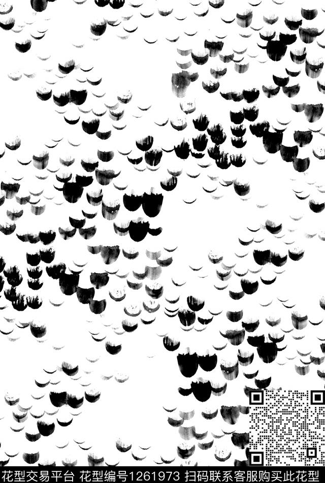 牡丹签字笔画peony数码印花华亿平台下载（图片编号: 1261973） - 瓦栏（Walan）