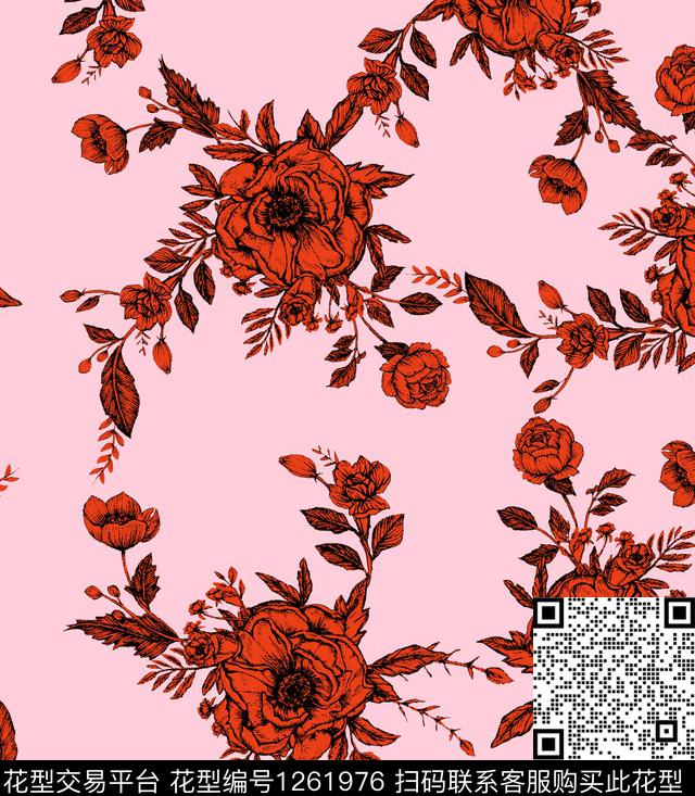 红花数码印花华亿平台下载（图片编号: 1261976） - 瓦栏（Walan）