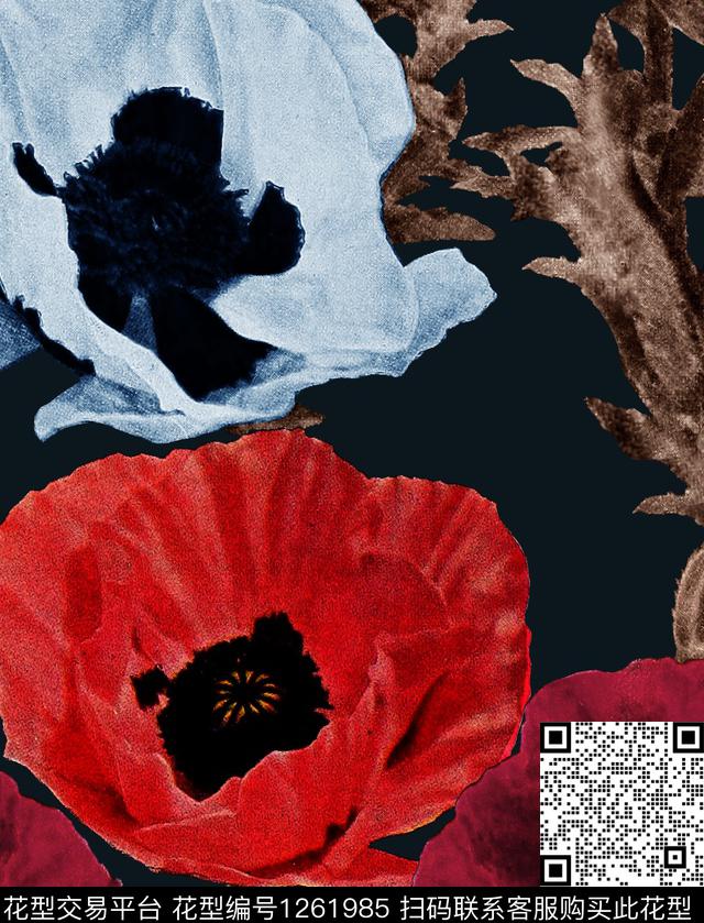 花卉数码印花华亿平台下载（图片编号: 1261985） - 瓦栏（Walan）